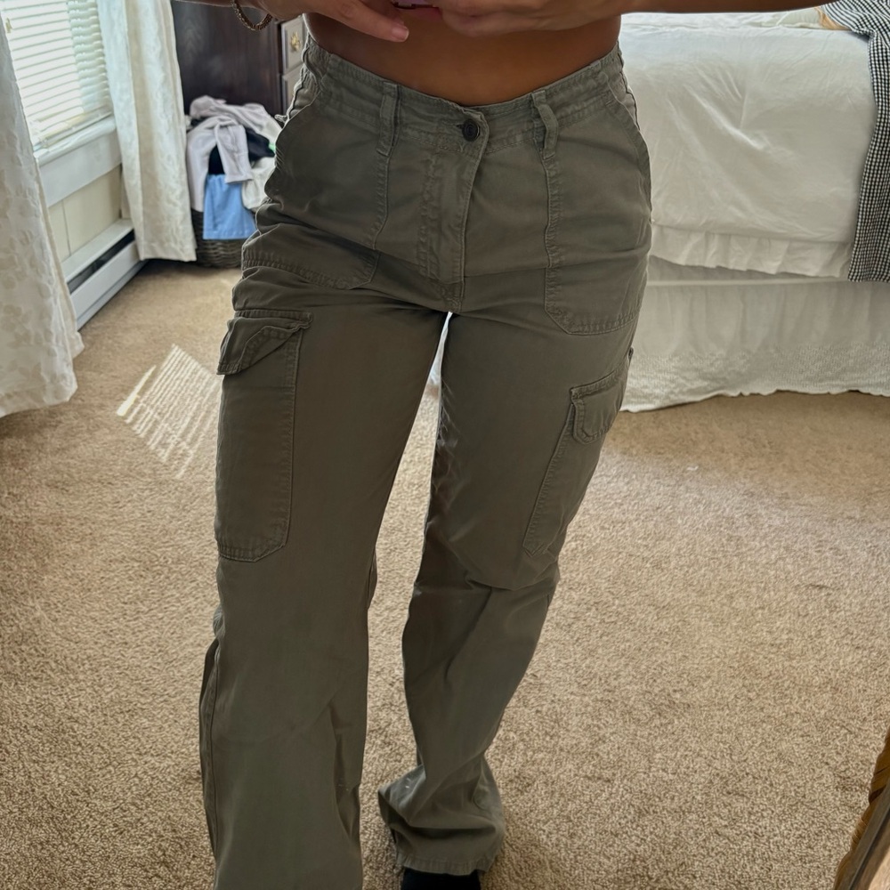 Zara Green Cargo Pants